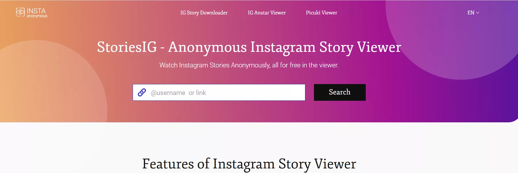 Sites like Picuki for Instagram