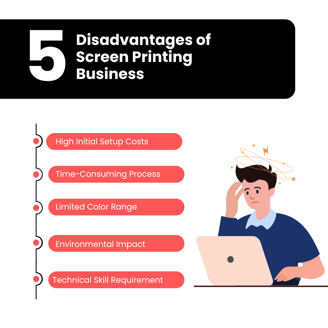 The Disadvantages of Screen Printing Business