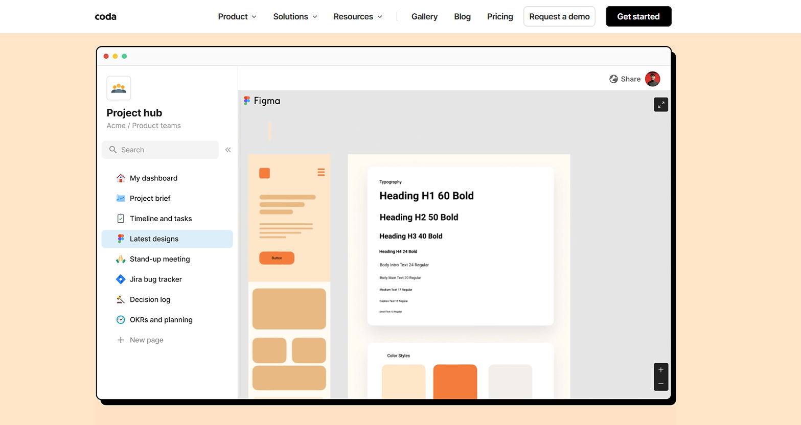 Coda screenshot
