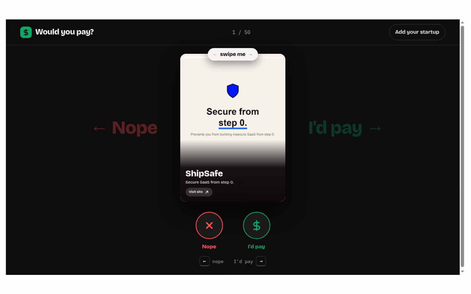 Would you pay? screenshot