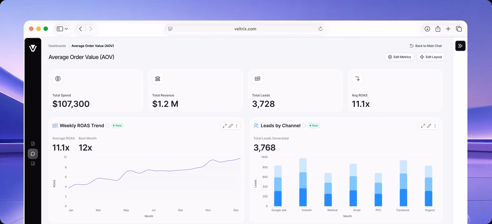 Veltrix screenshot