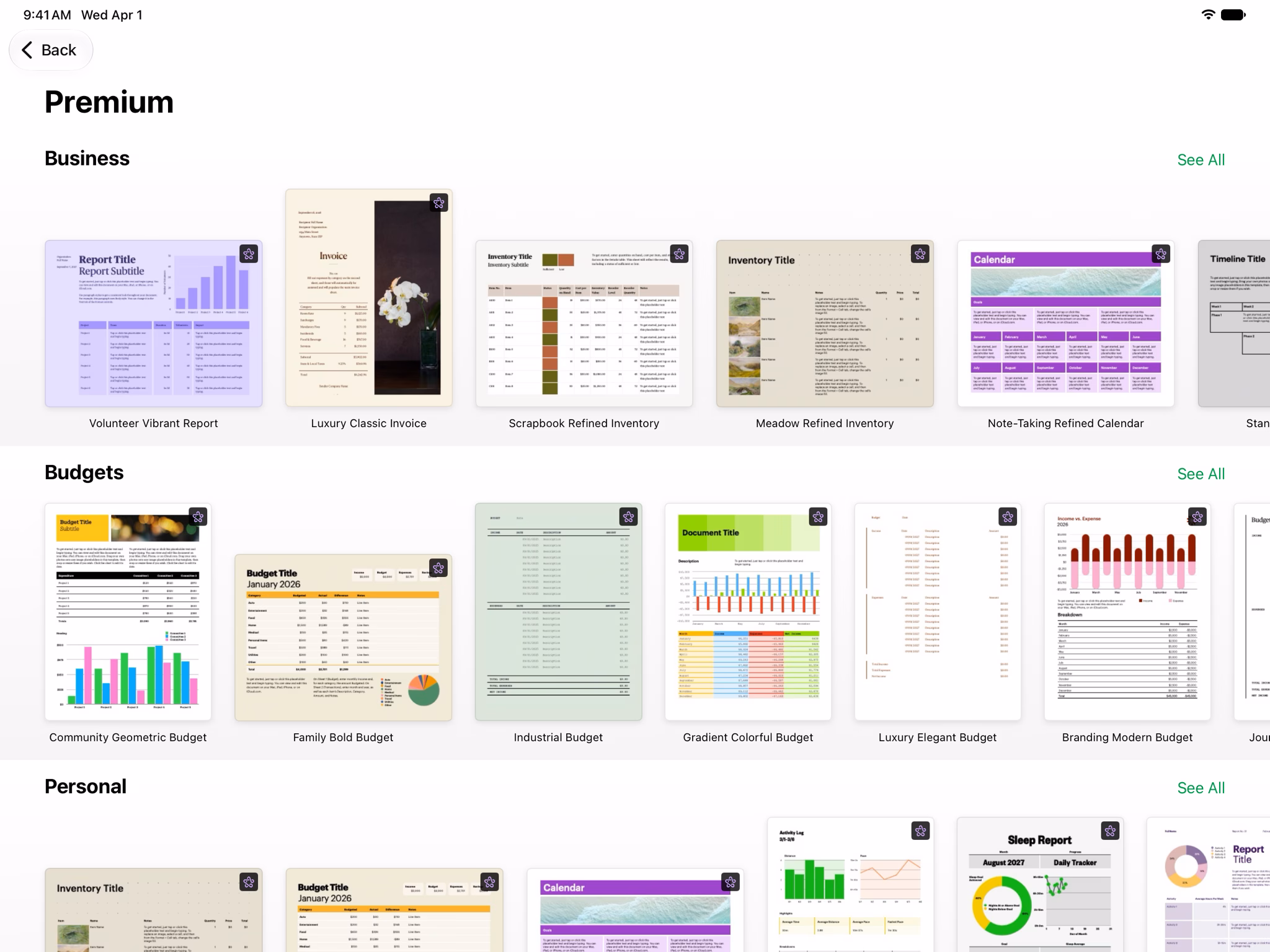 Numbers screenshot