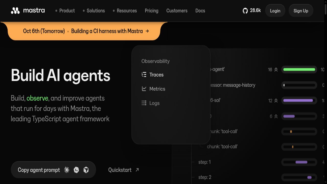 Mastra screenshot