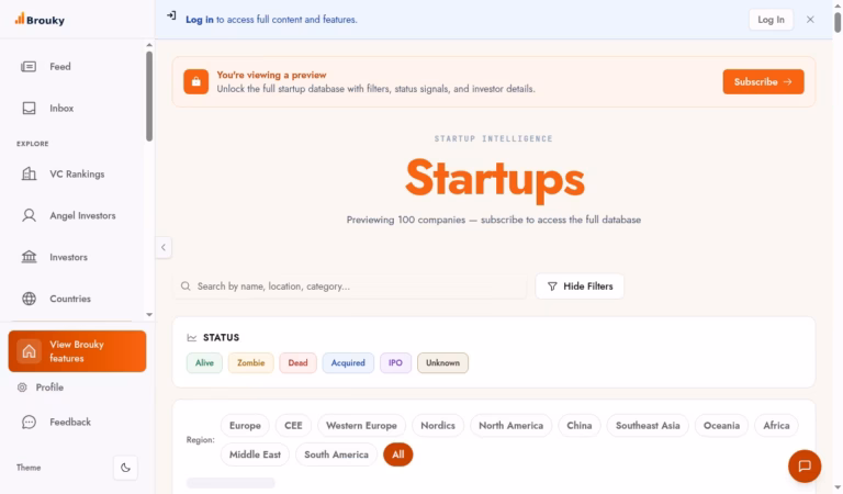 Brouky public startup directory preview