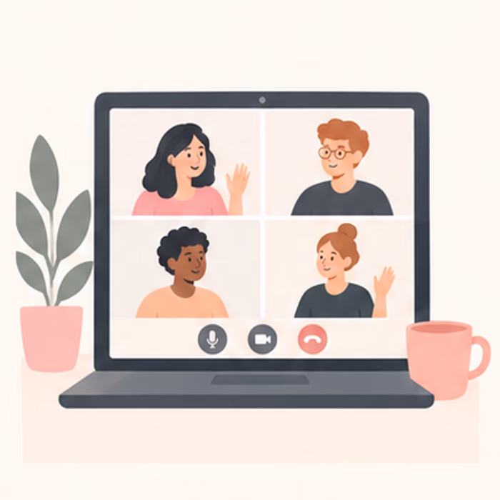Remote colleagues sharing a video meeting